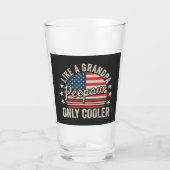 Peepaw Like A Grandpa Only Cooler USA Flag DK Glas (Voorkant)