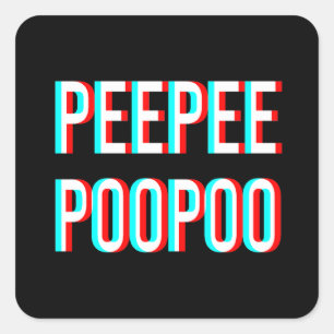 Peepee Poopoo Vierkante Sticker