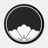 Peephole-uitzicht rhombic chinese flower in thread magneet (Voorkant)