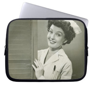 Peeping Nurse Laptop Sleeve