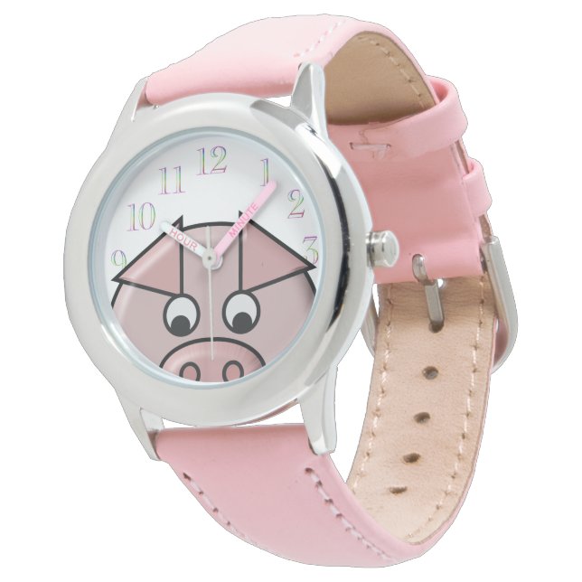 Peeping Pig Horloge (Gekanteld)
