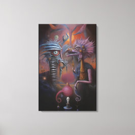 Peeping Through Pat Hartman's Bedroom Window Canvas Afdruk