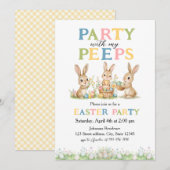 Peeps Easter Invitation Custom Kids Easter Party (Devant / Derrière)