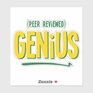 Peer Beoordeeld Genius Vinyl Sticker