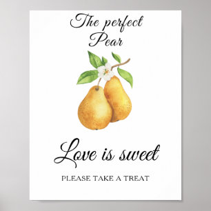 Peer bruiloftsfeest Liefde is zoet neem een trakta Poster