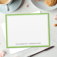Peer Groene Klassieke Dubbele Rand Correspondentie