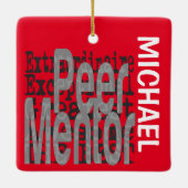 Peer Mentor Extraordinaire CUSTOM Keramisch Ornament (Achterkant)