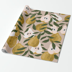 Peer naadloos patroon. Prachtige elegante  p Cadeaupapier