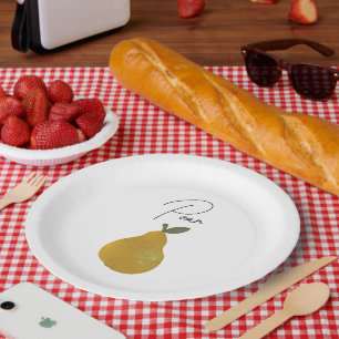 Peerfruit Illustratie  Papieren Bordje