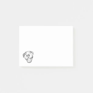 peertje tekenen simpele hondenliefhebbers zwart wi post-it® notes