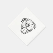 peertje tekenen simpele hondenliefhebbers zwart wi servet (Hoek)