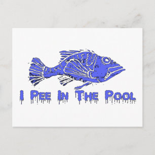 Pees in de pool briefkaart