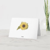 Peetouder Voorstel Zonnebloem op rustieke houten Kaart (Achterkant)