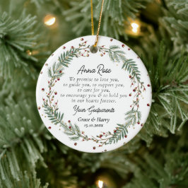 Peetouders Beloven aan Godchild doopsel Keramisch Ornament