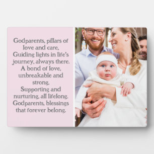 Peetouders en Godchild Custom Plaque met Ezel Fotoplaat