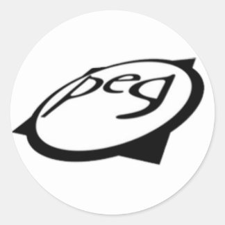 Peg logo ronde sticker