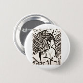  Pegacorn in vlucht Ronde Button 5,7 Cm (Voorkant /achterkant)