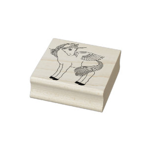Pegacorn Winged Unicorn Rubber Stempel