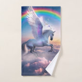 Pégase avec arc-en-ciel (Serviette à main)