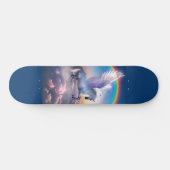 Pégase avec skateboard arc-en-ciel (Horz)