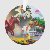 Pégase, dragon et dinosaure mythiques et préhistor (devant)