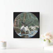 Pegase Magique & Totem Poles Art Wall Horloge (Maison)