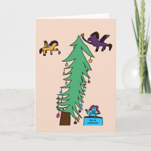 Pegasi Tree Decorators - LEGE BINNENKANT Feestdagen Kaart