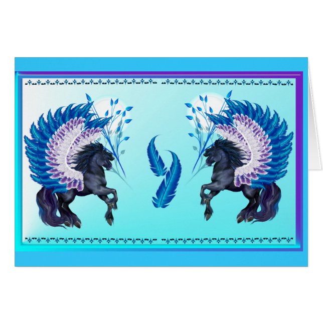 Pegasus à ailes par bleu (Devant Horizontal)