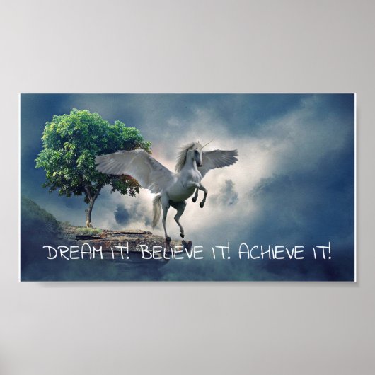 Pegasus Achievement Quote Poster (Voorkant)