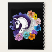 Pegasus Black Floral Planner (Achterkant)
