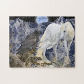 Pegasus & Black Raven Fantasy Art Puzzel Legpuzzel (Horizontaal)