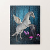 Pegasus Blue Forest Fantasy Horse Art Legpuzzel (Verticaal)