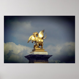 Pegasus – bronze statue Paris – Emmanuel Frémiet Poster