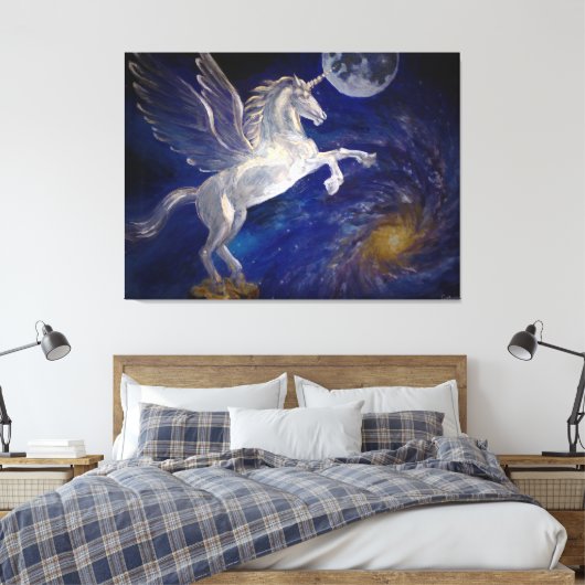 Pegasus Canvas Afdruk (Insitu (Slaapkamer))