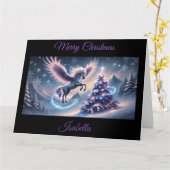 Pegasus Christmas Fantasy Kaart (Gele Bloem)