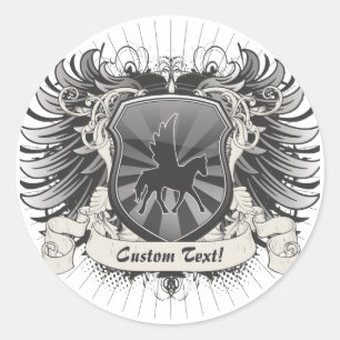 Pegasus Crest Ronde Sticker