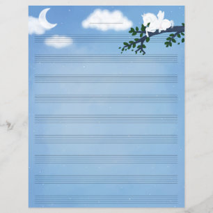 Pegasus dans Starry Night Music Manuscript Papier