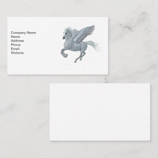 Pegasus décolle le Carte de visite (Devant / Derrière)