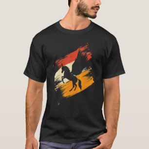 Pegasus Eenhoorns Paarden Retro Pegasos Meisjes Ki T-shirt