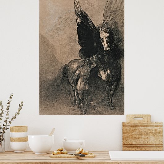 Pegasus en Bellerophon – Mythisch meesterwerk Poster (Keuken)