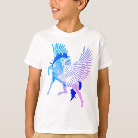 Pegasus Griekse mythologie schinged paard T-shirt (Voorkant)