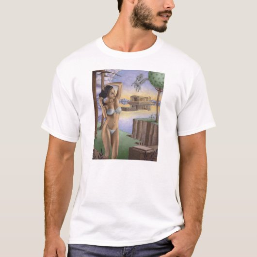 Pegasus: Heren basic T-shirt (Voorkant)