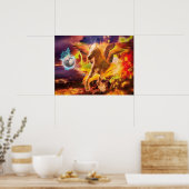 PEGASUS HORSE DESTROYT DE KRAKEN POSTER (Keuken)