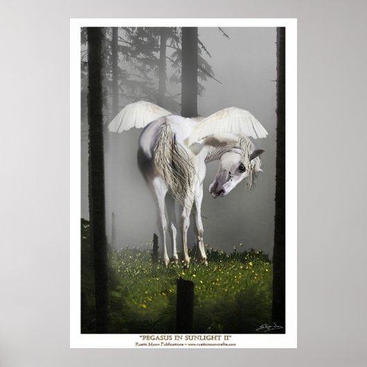 "PEGASUS IN HET ZONLICHT" Art Poster (Voorkant)