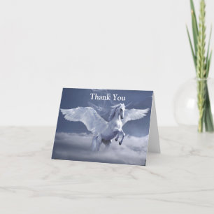 Pegasus in vlucht bedankkaart