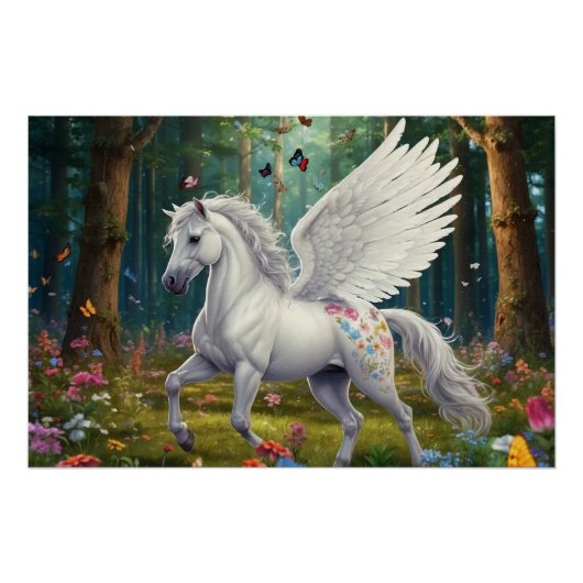 Pegasus Mare in de lente Perfect Poster (Voorkant)