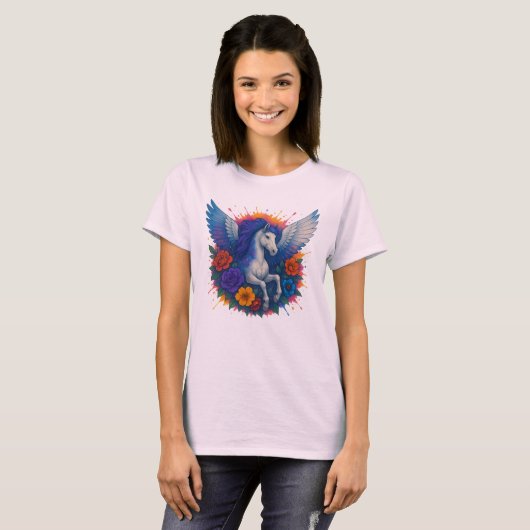 Pegasus Mythical Fantasy Art T-shirt (Voorkant volledig)
