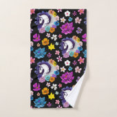 Pegasus Noir Floral (Serviette à main)