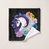 Pegasus Noir Floral (Gant de toilette)