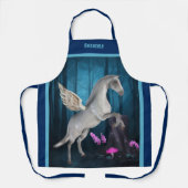 Pegasus Paard in Fantasy Bos gepersonaliseerd Schort (Voorkant)